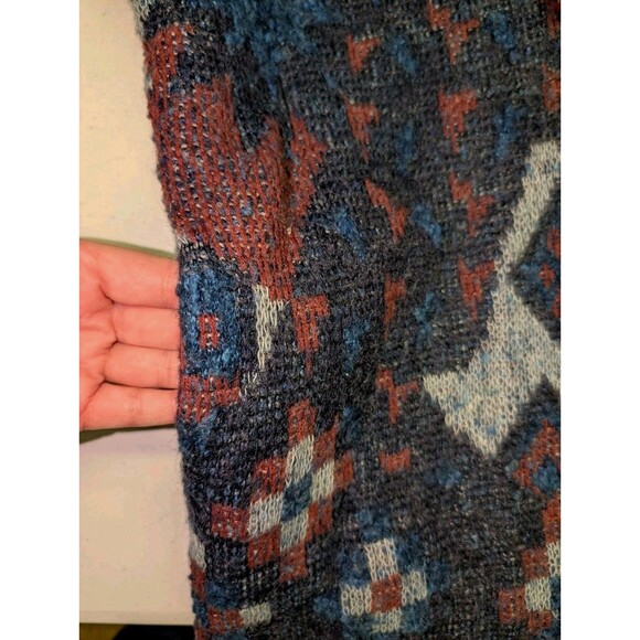 VTG Cervelle Cardigan Sweater Men's XL Thick Wool Blend Long Aztec Southwestern - Picture 10 of 13